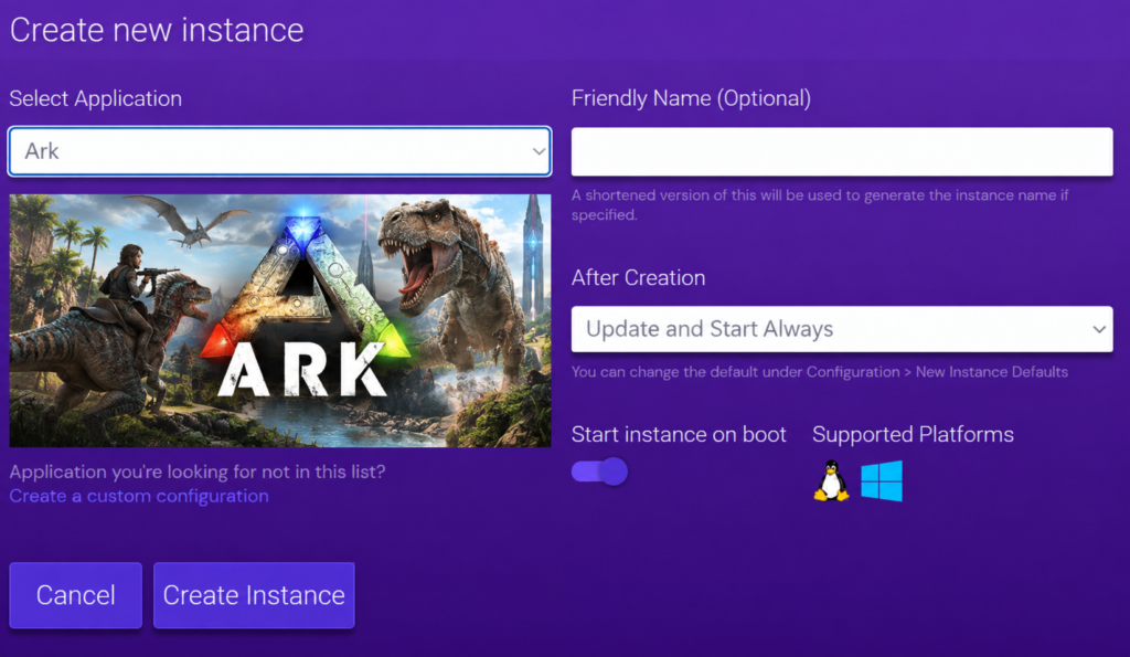 image illustrant  comment créer un serveur ark